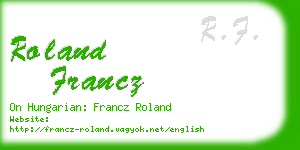 roland francz business card